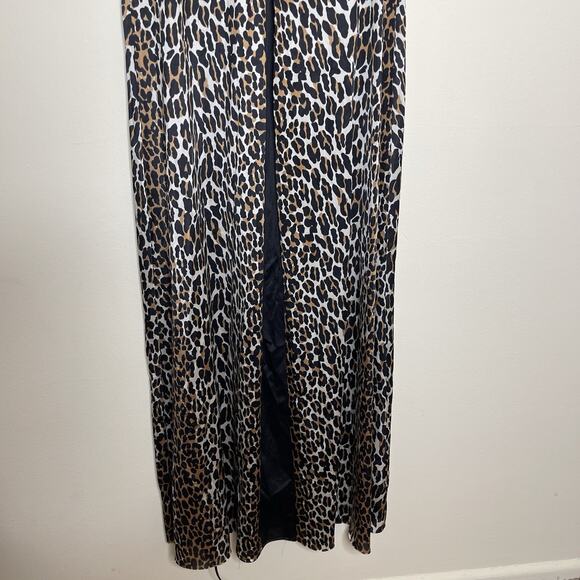 Vtg VANITY FAIR Animal Leopard Print Full Length Nightgown Nylon 60s 70s Sz 34 - Picture 3 of 7